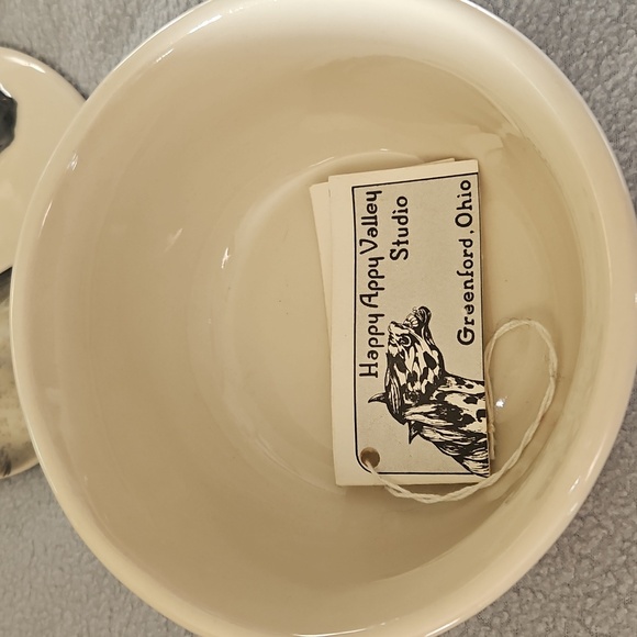 Horse Happy Appy Valley Studio Pottery Bowl and Lid Set Vintage Cira 1987 - Picture 2 of 8